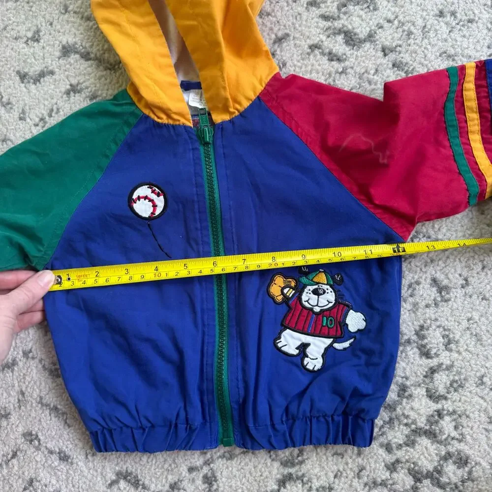 Vtg 1980s 1990s Weather Tamer Colorblock Baseball Jacket